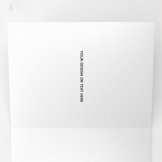 Create Your Own white  Drieluik Wenskaart (Binnenzijde eerst)