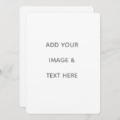 Create Your Own white  Feestdagenkaart (Voorkant / Achterkant)