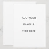 Create Your Own white  Feestdagenkaart (Voorkant / Achterkant)