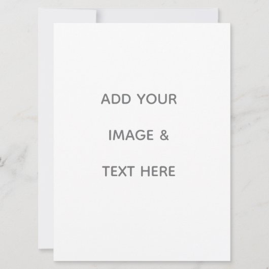 Create Your Own white  Feestdagenkaart (Voorkant)