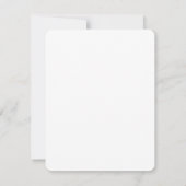 Create Your Own white Flat Save The Date Card (Achterkant)