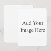 Create Your Own white Flat Save The Date Card (Voorkant / Achterkant)