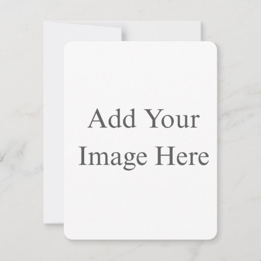 Create Your Own white Flat Save The Date Card (Voorkant)