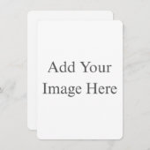 Create Your Own white Flat Save The Date Card (Voorkant / Achterkant)