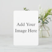 Create Your Own white Flat Save The Date Card (Staand voorkant)
