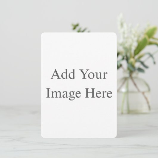 Create Your Own white Flat Save The Date Card (Staand voorkant)