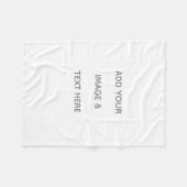 Create Your Own white  Fleece Deken (Voorkant (Horizontaal))