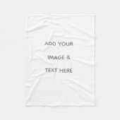Create Your Own white  Fleece Deken (Voorkant)