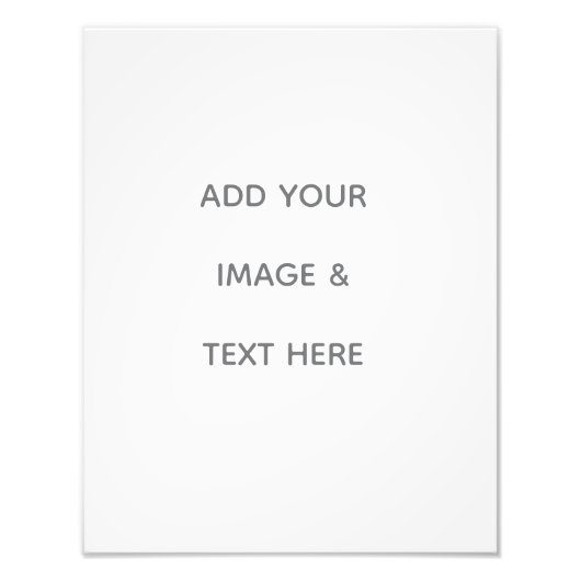 Create Your Own white  Foto Afdruk (Voorkant)