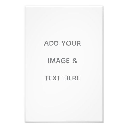 Create Your Own white  Foto Afdruk (Voorkant)