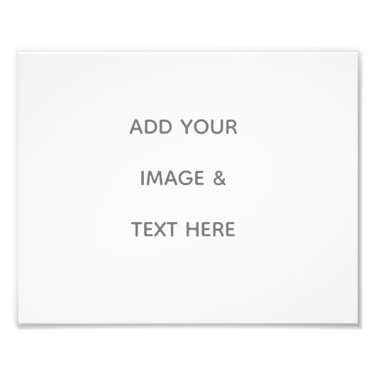 Create Your Own white  Foto Afdruk (Voorkant)