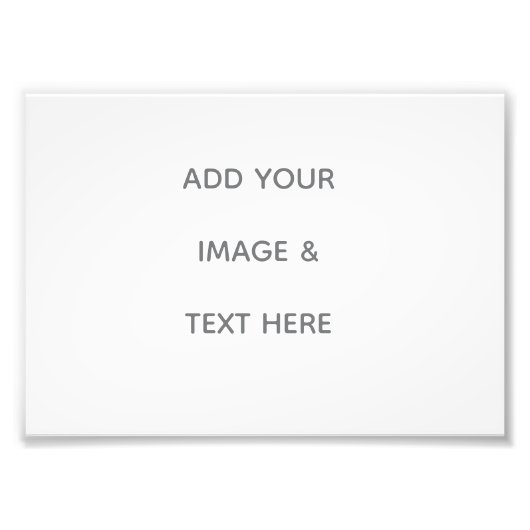 Create Your Own white  Foto Afdruk (Voorkant)
