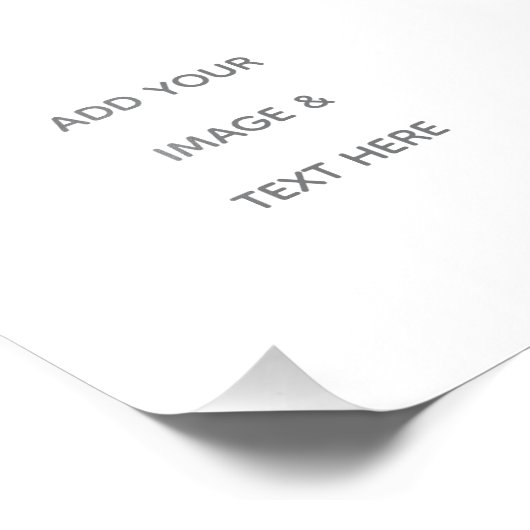 Create Your Own white Foto Afdruk (Hoek)