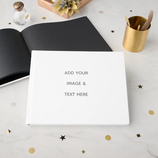 Create Your Own white  Gastenboek (Voorkant open)