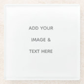 Create Your Own white  Glazen Onderzetter (Voorkant)