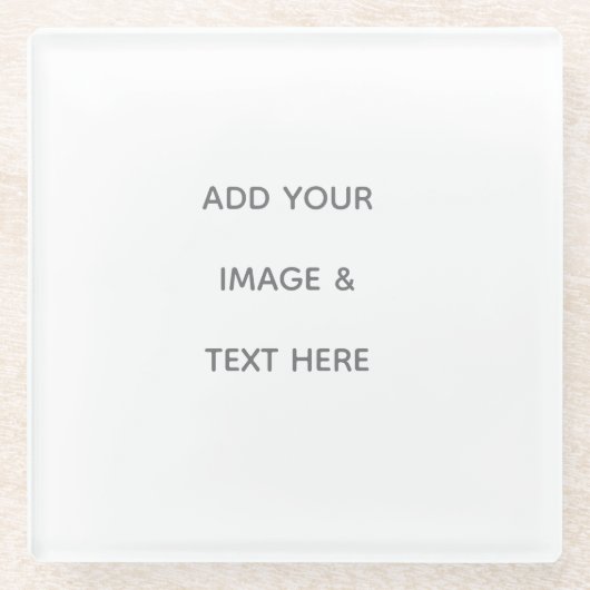 Create Your Own white  Glazen Onderzetter (Voorkant)