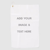 Create Your Own white  Golfhanddoek (Voorkant)