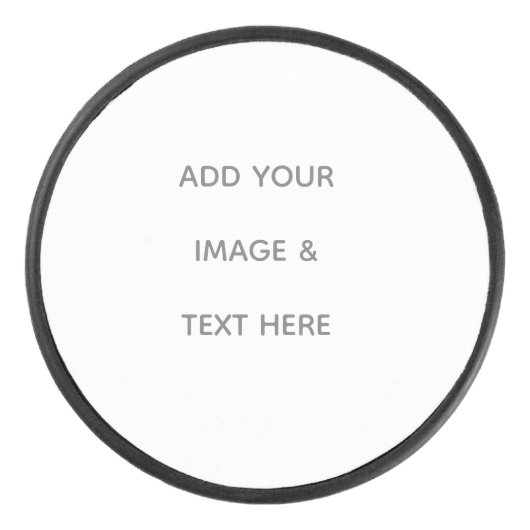 Create Your Own white  Hockey Puck (Voorkant)