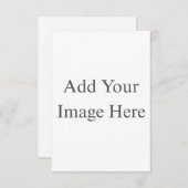 Create Your Own white  Informatiekaartje (Voorkant / Achterkant)