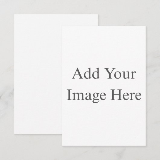 Create Your Own white  Informatiekaartje (Voorkant / Achterkant)