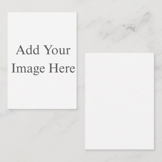 Create Your Own white  Informatiekaartje (Voorkant / Achterkant)