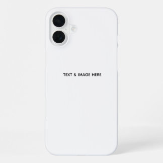 Create Your Own white iPhone 16 Plus Hoesje