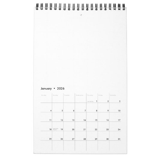 Create Your Own white Kalender (Jan 2026)