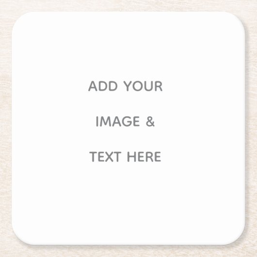 Create Your Own white  Kartonnen Onderzetters (Voorkant)