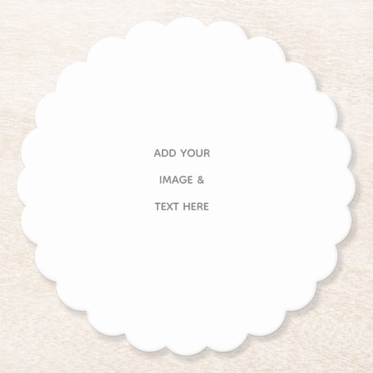 Create Your Own white Kartonnen Onderzetters (Voorkant)