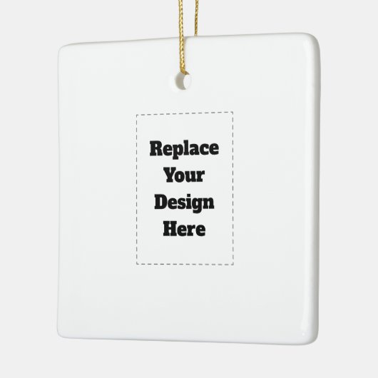 Create Your Own white  Keramisch Ornament (Links)