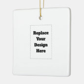 Create Your Own white  Keramisch Ornament (Links)