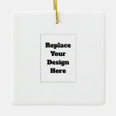 Create Your Own white  Keramisch Ornament (Voorkant)