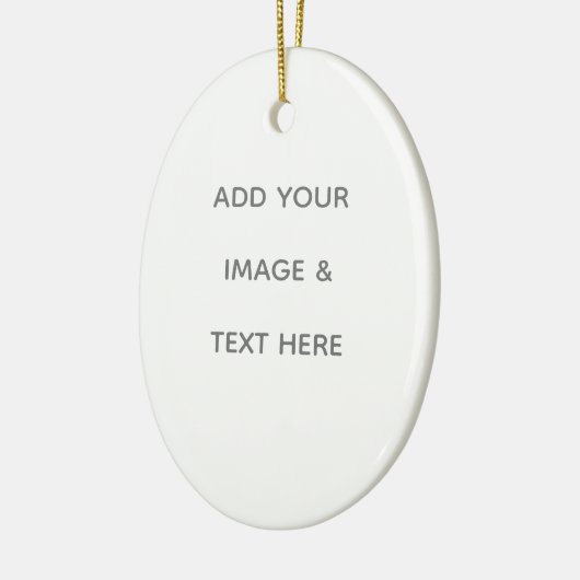 Create Your Own white  Keramisch Ornament (Links)