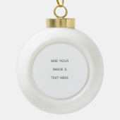 Create Your Own white  Keramische Bal Ornament (Voorkant)