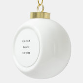 Create Your Own white  Keramische Bal Ornament (Rechts)