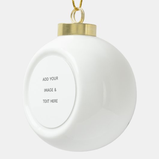 Create Your Own white  Keramische Bal Ornament (Rechts)