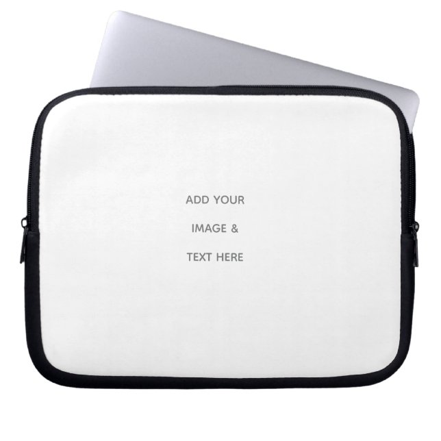 Create Your Own white  Laptop Sleeve (Voorkant)