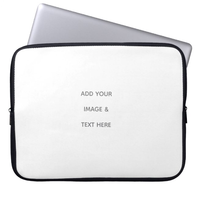 Create Your Own white  Laptop Sleeve (Voorkant)