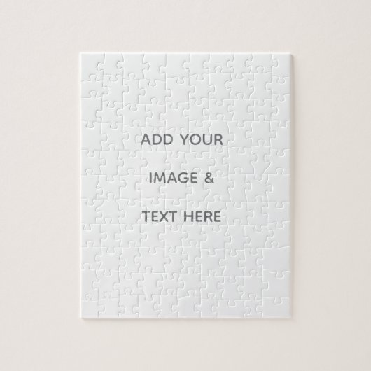 Create Your Own white  Legpuzzel (Verticaal)