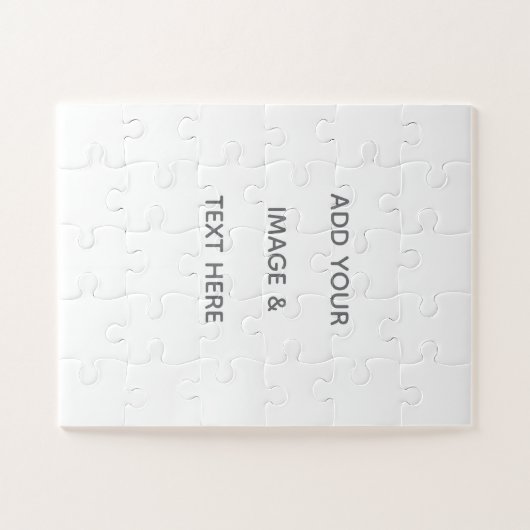 Create Your Own white  Legpuzzel (Horizontaal)