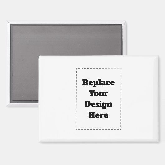 Create Your Own white Magneet (Voorkant / Achterkant)