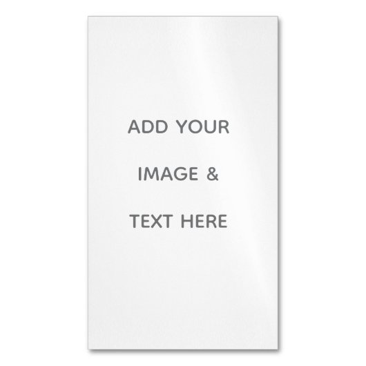 Create Your Own white  Magnetisch Visitekaartje (Voorkant Verticaal)