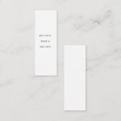 Create Your Own white  Mini Visitekaartje (Voorkant / Achterkant)