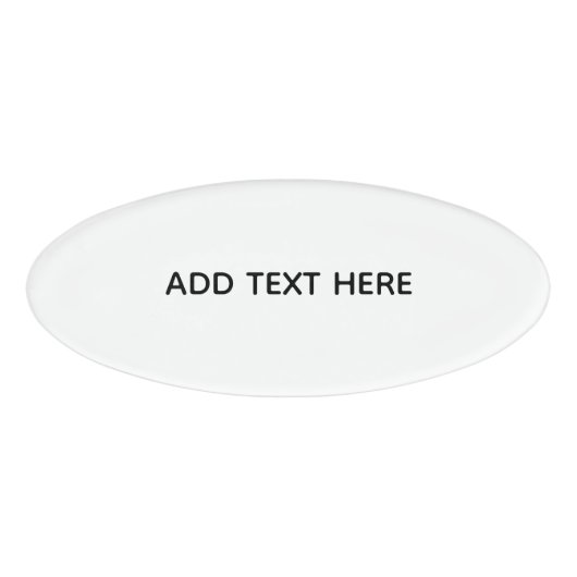 Create Your Own White  Naambadge (Voorkant)