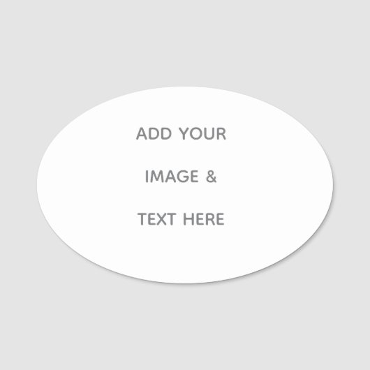 Create Your Own white  Naamplaatje (Voorkant)