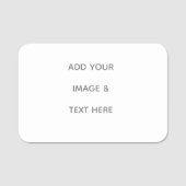 Create Your Own white  Naamplaatje (Voorkant)