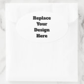Create Your Own white  Ovale Sticker (Tas)