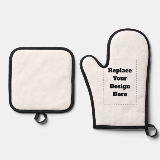 Create Your Own white  Ovenwant & Pannenlap Set (Voorkant)