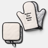 Create Your Own white  Ovenwant & Pannenlap Set (Voorkant / Achterkant)