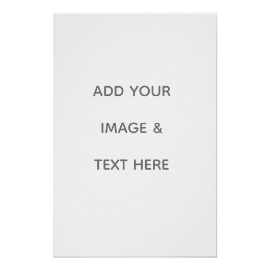 Create Your Own white  Perfect Poster (Voorkant)
